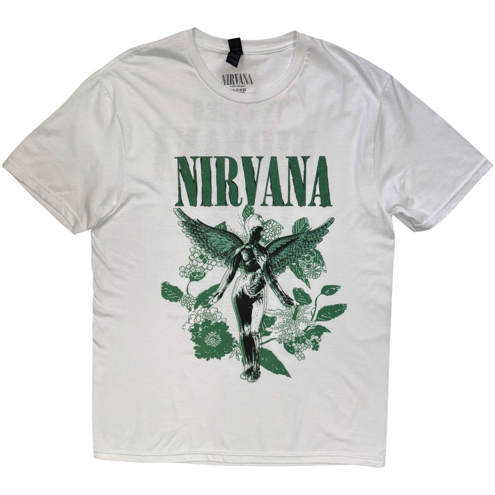 Nirvana - In Utero Green Heren Tshirt - Wit